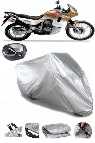 Honda XL 600 Transalp Su  Geçirmez Motosiket Brandası Arka Çanta Uyumlu ürün görseli 1