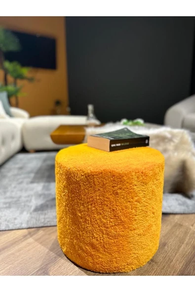 DEKOR MOBİLYACIM DOLCE PUF PELUŞ Kumaş Silindir Dekoratif Pufidik Puf Bench ürün görseli 1