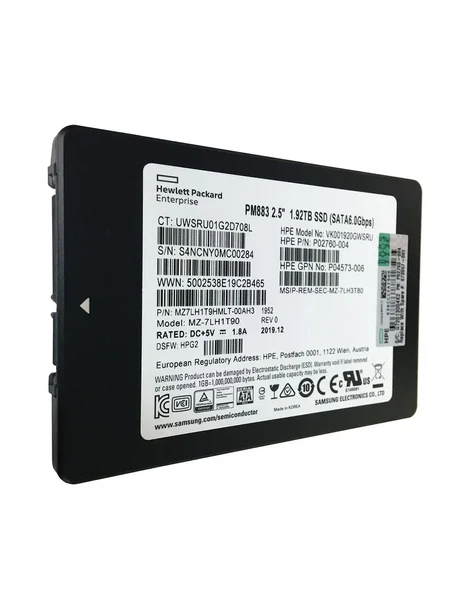 HPE PM883 1.92TB 6G Sata 2.5" Server Sunucu SSD MZ-7LH1T90 MZ27LH1T9HMLT-000H3 VK001920GWSRU P02760-004 P04573-006 ürün görseli 1