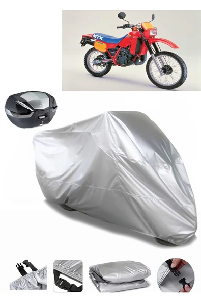 Honda MTX 200 Su  Geçirmez Motosiket Brandası Arka Çanta Uyumlu ürün görseli 1