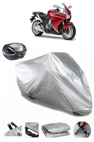 Honda VFR 1200 F Su  Geçirmez Motosiket Brandası Arka Çanta Uyumlu ürün görseli 1
