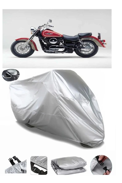 Kawasaki VN 1500 Classic Tourer Su  Geçirmez Motosiket Brandası Arka Çanta Uyumlu ürün görseli 1
