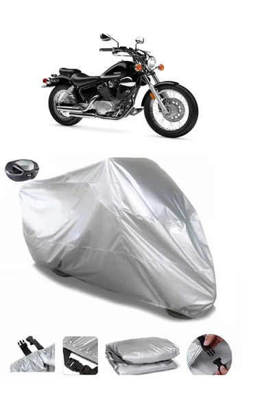 Yamaha Virago XV 250 Su  Geçirmez Motosiket Brandası Arka Çanta Uyumlu ürün görseli 1