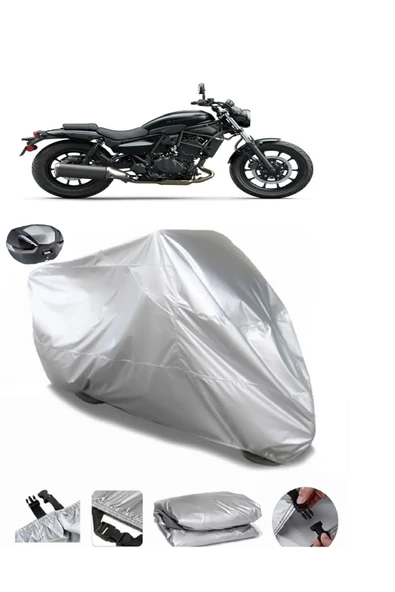Kawasaki EN 500 Su  Geçirmez Motosiket Brandası Arka Çanta Uyumlu ürün görseli 1