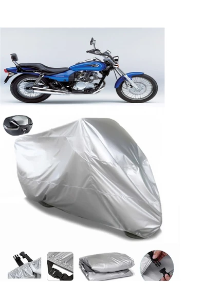 Kawasaki EL 125 Su  Geçirmez Motosiket Brandası Arka Çanta Uyumlu ürün görseli 1