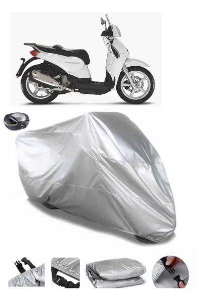 Aprilia Scarabeo 200 Su  Geçirmez Motosiket Brandası Arka Çanta Uyumlu ürün görseli 1