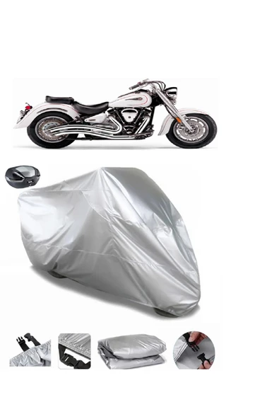 Yamaha Wild Star XV 1600 Su  Geçirmez Motosiket Brandası Arka Çanta Uyumlu ürün görseli 1