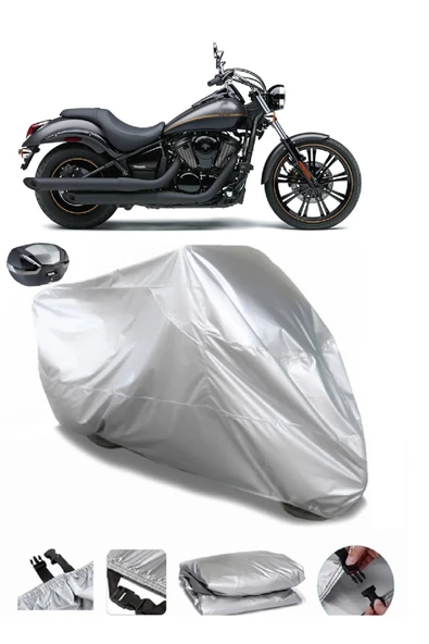 Kawasaki VN 900 Su  Geçirmez Motosiket Brandası Arka Çanta Uyumlu ürün görseli 1