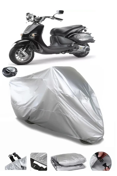 Aprilia Mojito 125 Custom Su  Geçirmez Motosiket Brandası Arka Çanta Uyumlu ürün görseli 1