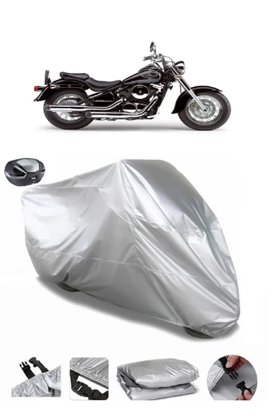 Kawasaki VN 800 Classic Su  Geçirmez Motosiket Brandası Arka Çanta Uyumlu ürün görseli 1