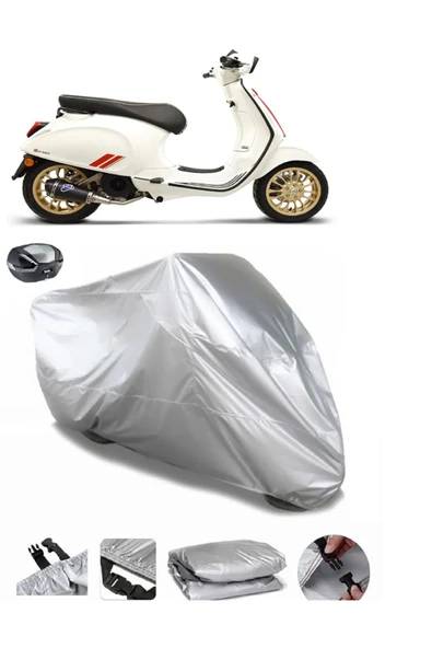 Vespa LX 125 3V i.e Su  Geçirmez Motosiket Brandası Arka Çanta Uyumlu ürün görseli 1