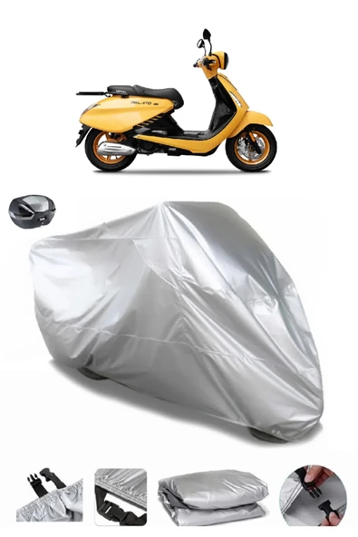 Yuki Gelato 125 Su  Geçirmez Motosiket Brandası Arka Çanta Uyumlu ürün görseli 1