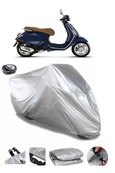 Vespa Primavera 50 Su  Geçirmez Motosiket Brandası Arka Çanta Uyumlu ürün görseli 1