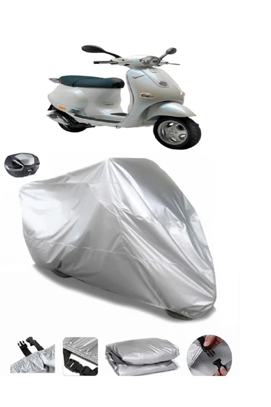 Vespa ET 4 Su  Geçirmez Motosiket Brandası Arka Çanta Uyumlu ürün görseli 1