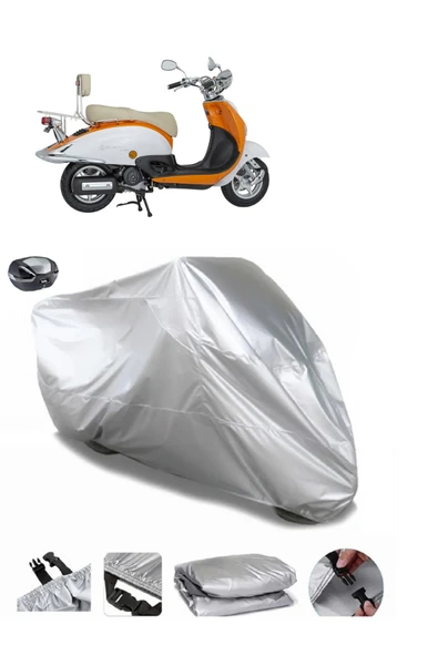 Mondial 125 ZNU i Su  Geçirmez Motosiket Brandası Arka Çanta Uyumlu ürün görseli 1