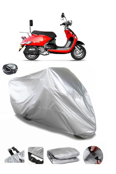 Yuki Legend 50 Su  Geçirmez Motosiket Brandası Arka Çanta Uyumlu ürün görseli 1