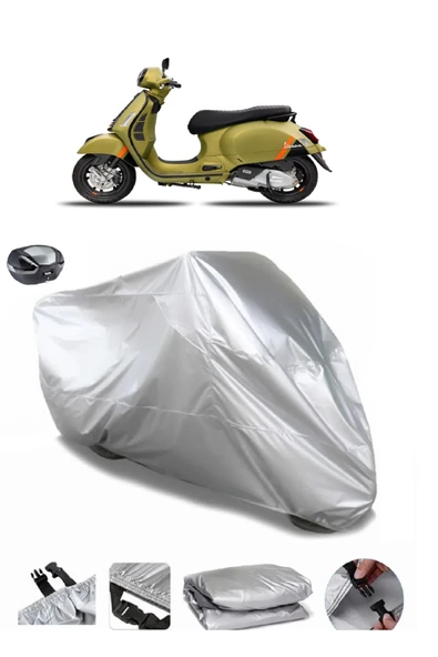 Vespa GTS 150 Su  Geçirmez Motosiket Brandası Arka Çanta Uyumlu ürün görseli 1