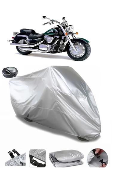 Suzuki VL 1500 Intruder Su  Geçirmez Motosiket Brandası Arka Çanta Uyumlu ürün görseli 1