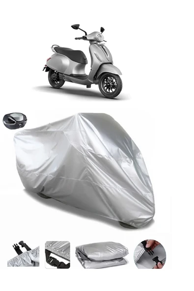 Bajaj Chetak Su  Geçirmez Motosiket Brandası Arka Çanta Uyumlu ürün görseli 1