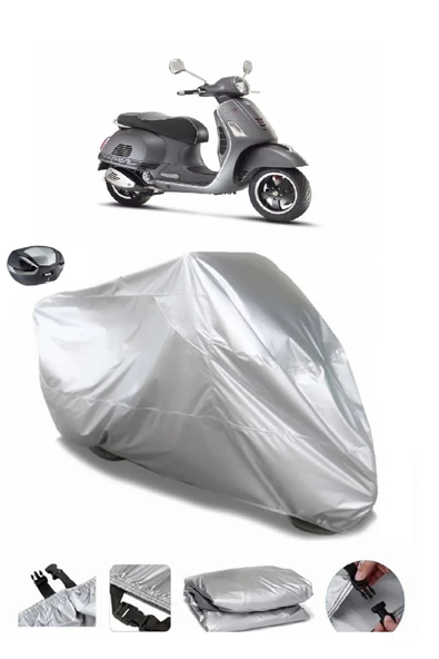 Vespa GTS 300 Super Sport Su  Geçirmez Motosiket Brandası Arka Çanta Uyumlu ürün görseli 1