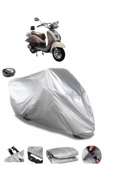 Mondial 125 ZN Su  Geçirmez Motosiket Brandası Arka Çanta Uyumlu ürün görseli 1