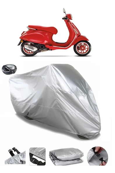 Vespa Primavera 50 RED Su  Geçirmez Motosiket Brandası Arka Çanta Uyumlu ürün görseli 1