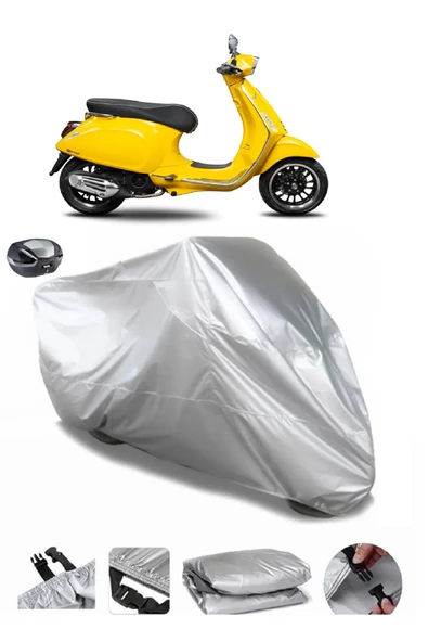 Vespa Sprint 150 Su  Geçirmez Motosiket Brandası Arka Çanta Uyumlu ürün görseli 1