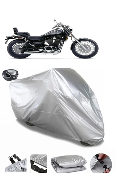 Suzuki VL 1400 Intruder Su  Geçirmez Motosiket Brandası Arka Çanta Uyumlu ürün görseli 1