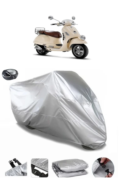 Vespa GTV 250 ie Su  Geçirmez Motosiket Brandası Arka Çanta Uyumlu ürün görseli 1