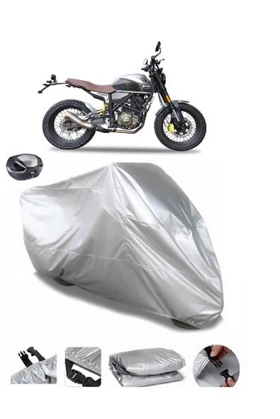 Yuki ZY125-15A Scrambler Su  Geçirmez Motosiket Brandası Arka Çanta Uyumlu ürün görseli 1