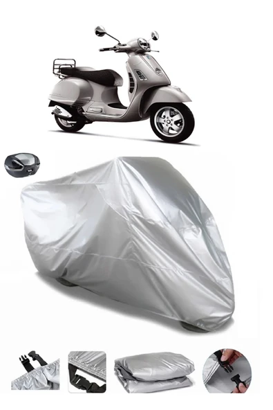Vespa GTS 250 ABS Su  Geçirmez Motosiket Brandası Arka Çanta Uyumlu ürün görseli 1