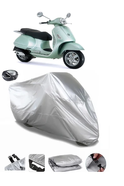Vespa GT 200 Su  Geçirmez Motosiket Brandası Arka Çanta Uyumlu ürün görseli 1