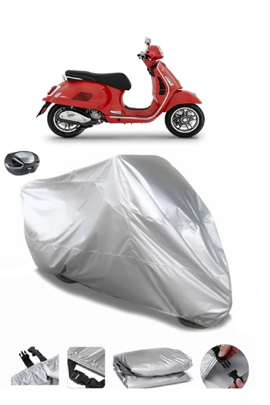 Vespa GTS 125 Supersport Su  Geçirmez Motosiket Brandası Arka Çanta Uyumlu ürün görseli 1