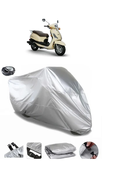 Sym Fiddle II 125 Su  Geçirmez Motosiket Brandası Arka Çanta Uyumlu ürün görseli 1