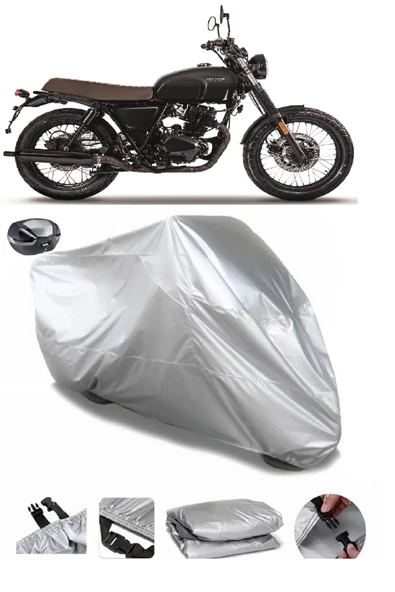Brixton Cromwell 125 Su  Geçirmez Motosiket Brandası Arka Çanta Uyumlu ürün görseli 1