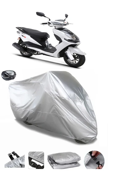 Rks Pesaro 125 Su  Geçirmez Motosiket Brandası Arka Çanta Uyumlu ürün görseli 1