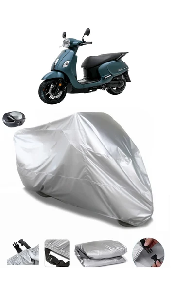 Sym Fiddle IV 125 Su  Geçirmez Motosiket Brandası Arka Çanta Uyumlu ürün görseli 1