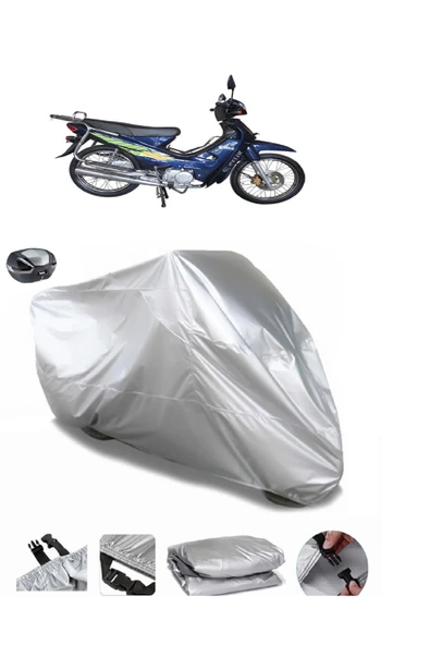 Çelik Motor Cup 110 Su  Geçirmez Motosiket Brandası Arka Çanta Uyumlu ürün görseli 1