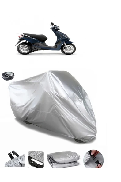 Piaggio FLY 125 3V Su  Geçirmez Motosiket Brandası Arka Çanta Uyumlu ürün görseli 1