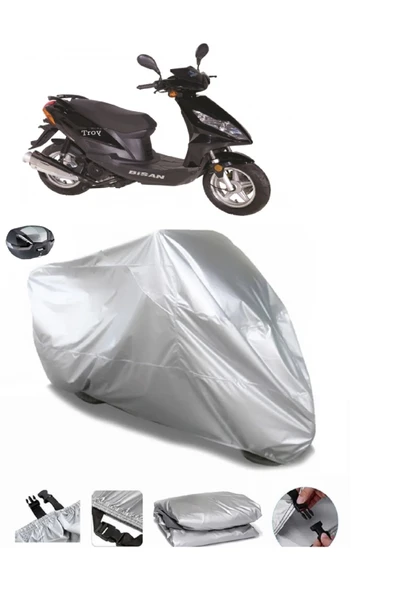Bisan Troy 100 Su  Geçirmez Motosiket Brandası Arka Çanta Uyumlu ürün görseli 1