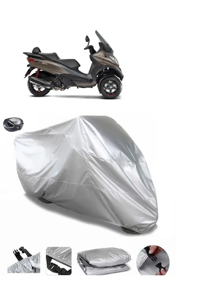 Piaggio MP3 500 Su  Geçirmez Motosiket Brandası Arka Çanta Uyumlu ürün görseli 1