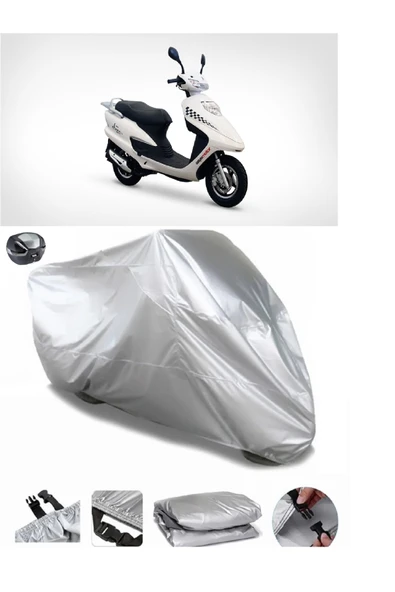 Asya Efsane Eco 100 Su  Geçirmez Motosiket Brandası Arka Çanta Uyumlu ürün görseli 1