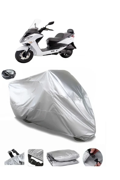 Sym Joyride Evo 200i Su  Geçirmez Motosiket Brandası Arka Çanta Uyumlu ürün görseli 1