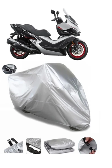 Kymco Xciting 400i Su  Geçirmez Motosiket Brandası Arka Çanta Uyumlu ürün görseli 1
