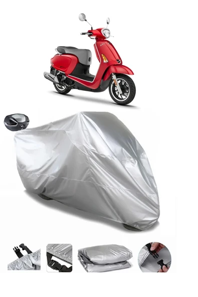 Kymco Like 125 Su  Geçirmez Motosiket Brandası Arka Çanta Uyumlu ürün görseli 1