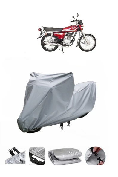 Honda CG 125  Gri Motosiklet Brandası ARKA ÇANTA UYUMLU DEĞİLDİR ürün görseli 1