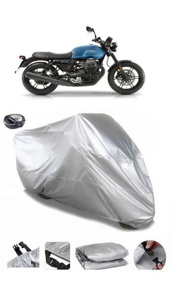 Moto Guzzi V7 III Su  Geçirmez Motosiket Brandası Arka Çanta Uyumlu ürün görseli 1