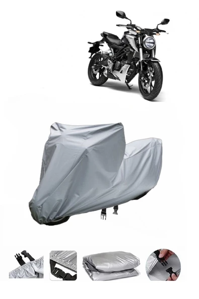 Honda CB 125 R Gri Motosiklet Brandası ARKA ÇANTA UYUMLU DEĞİLDİR ürün görseli 1