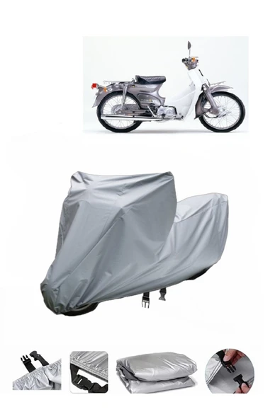 Honda C70  Super Cub Gri Motosiklet Brandası ARKA ÇANTA UYUMLU DEĞİLDİR ürün görseli 1