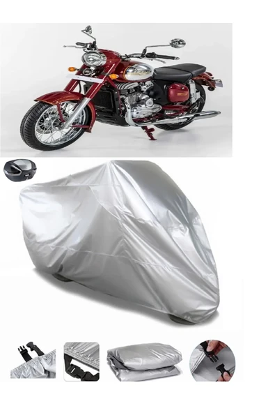 Jawa 250 Classic Su  Geçirmez Motosiket Brandası Arka Çanta Uyumlu ürün görseli 1